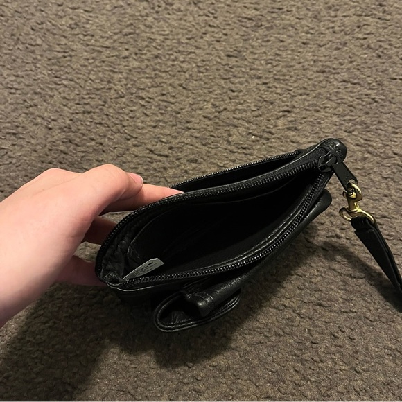 Vintage Black Leather Biker Wristlet - Picture 5 of 5